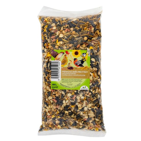Obrázek Směs pro ptáky s moučným červem a dvěma druhy lojových peletek 800 g 