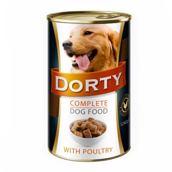 Obrázek DORTY Dog Drůbeží, konzerva 1240 g 
