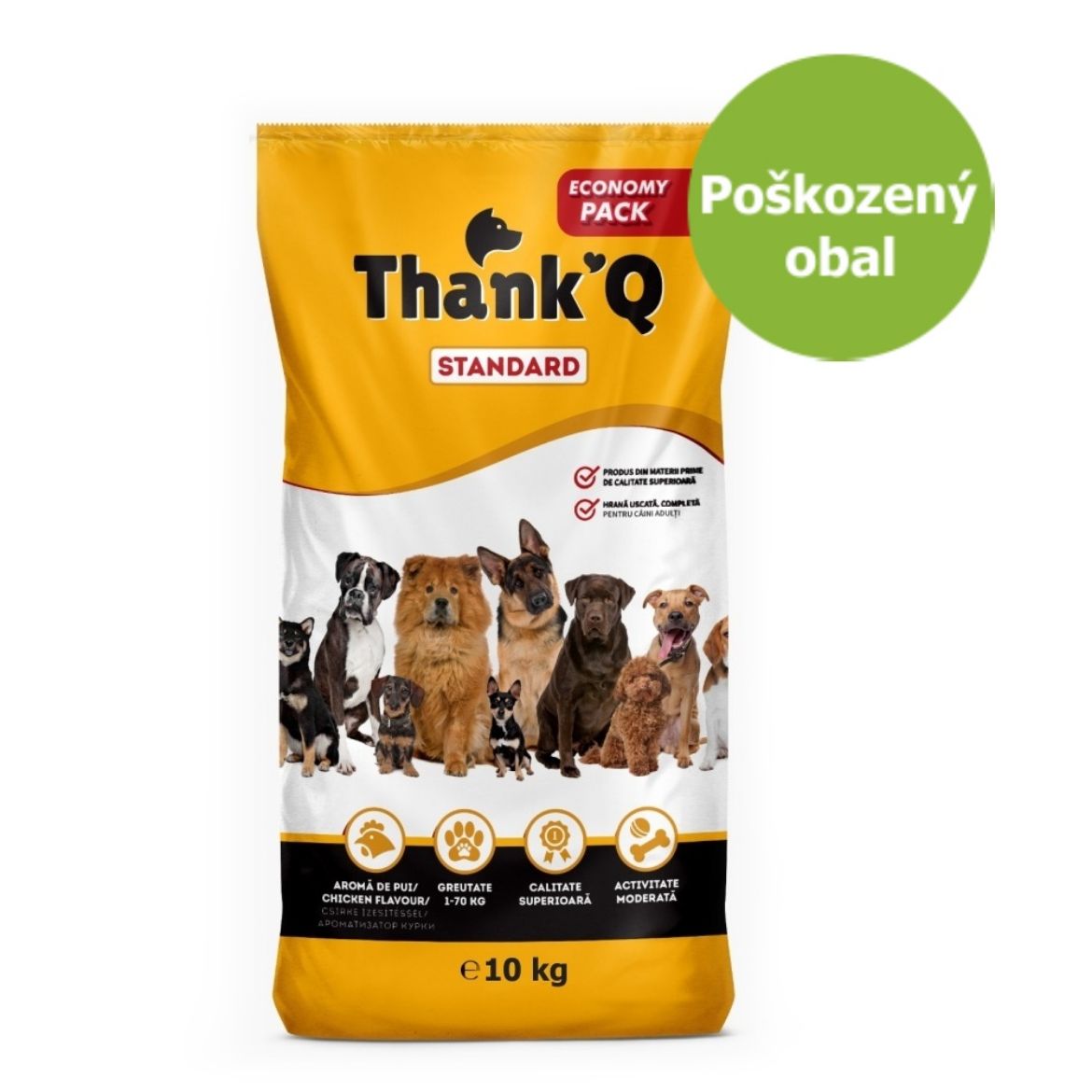 Thank´Q Standard Dog Adult Kuře, kompletní krmivo pro dospělé psy s příchutí kuřete