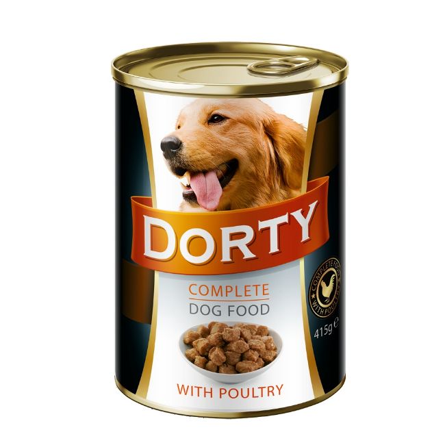 DORTY Dog Drůbeží, konzerva pro psy, balení 415 g 