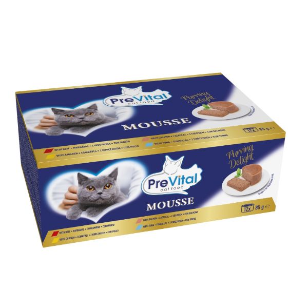 Obrázek PreVital kočka ryby a maso, konzerva 85 g (12 pack) 