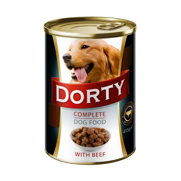 Obrázek DORTY Dog Hovězí, konzerva 415 g 