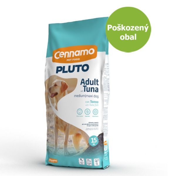 Obrázek PLUTO Dog Adult Tuna Medium/Maxi 15 kg - Poškozený obal - SLEVA 15 %