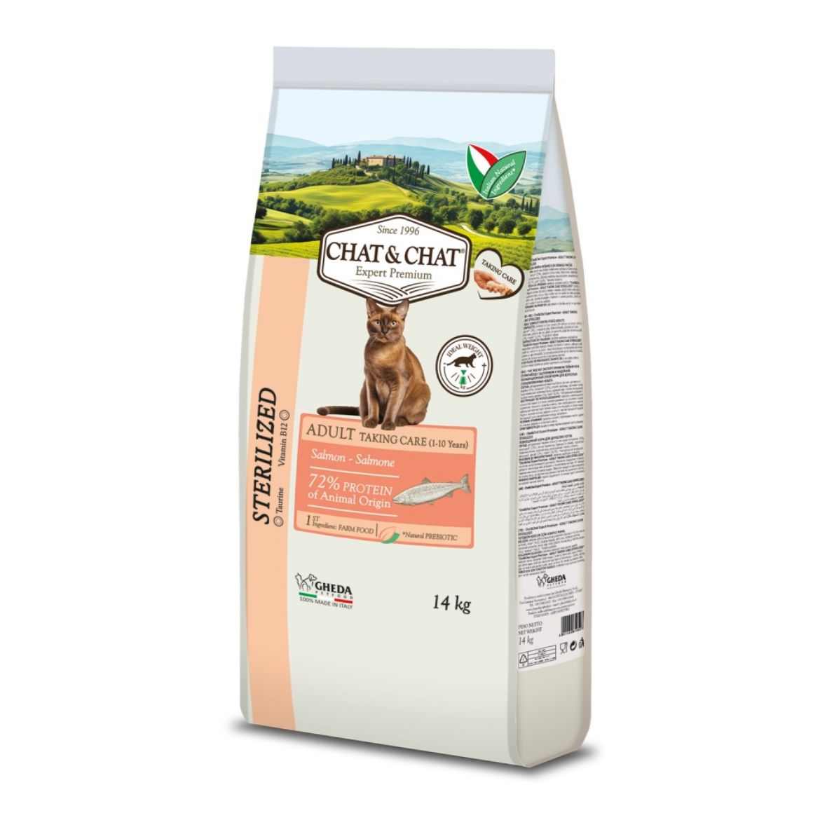 Obrázek z Chat & Chat Expert Adult Sterilized s lososem 14 kg 
