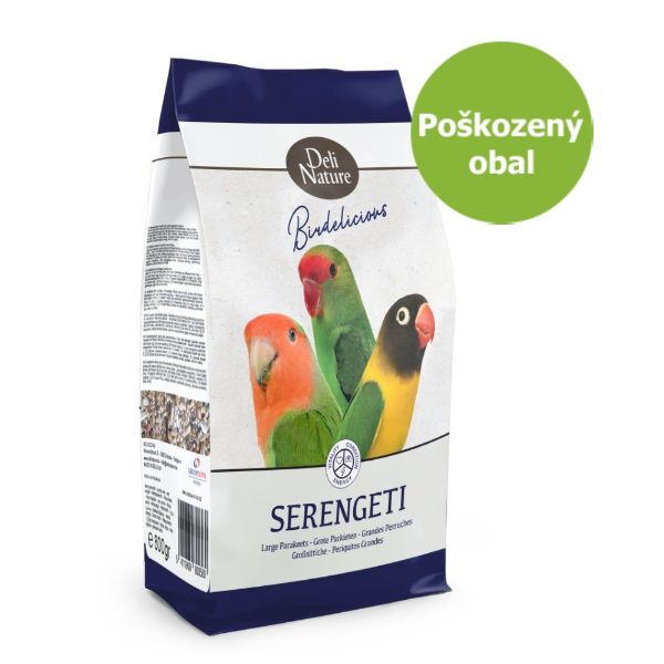 Deli Nature Birdelicious Africký velký papoušík 430 g - Poškozený obal - SLEVA 50 %