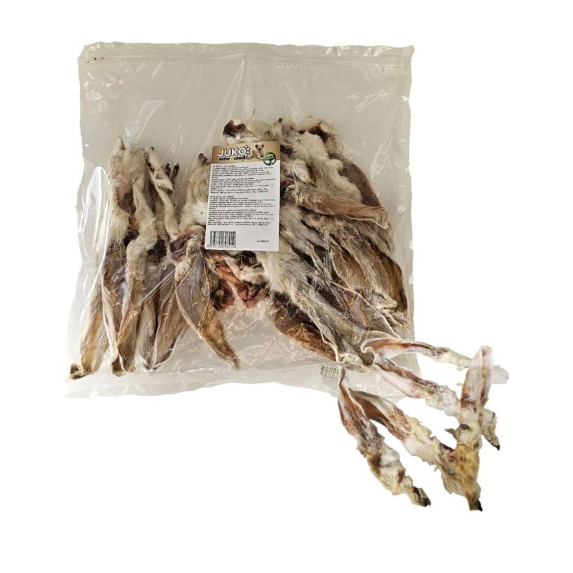 Obrázek z Uši králičí se srstí sušené JUKO 250 g 