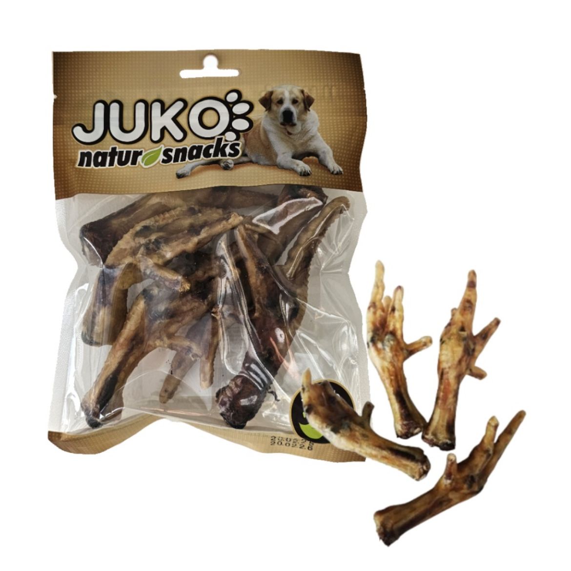 Obrázek z Nožky kuřecí sušené JUKO 100 g (4 - 5 ks)  