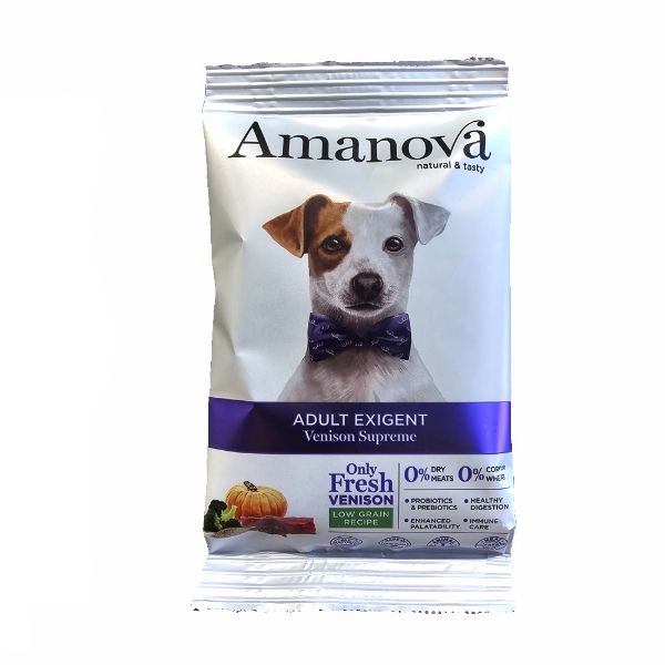 Obrázek Vzorek Amanova Dog Adult Exigent Venison ( Jelen ) Supreme LG 100 g