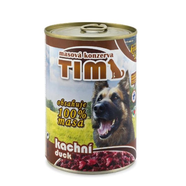 Obrázek TIM Dog kachní, konzerva 400 g