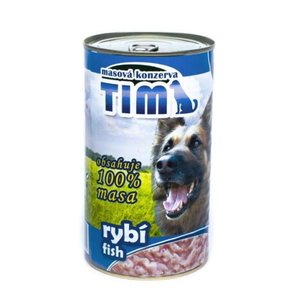 Obrázek TIM Dog rybí, konzerva 1200 g