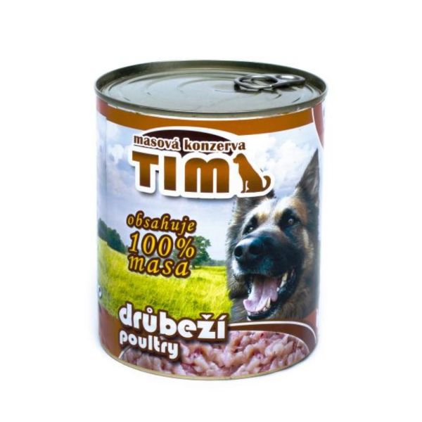 Obrázek TIM Dog drůbeží, konzerva 800 g