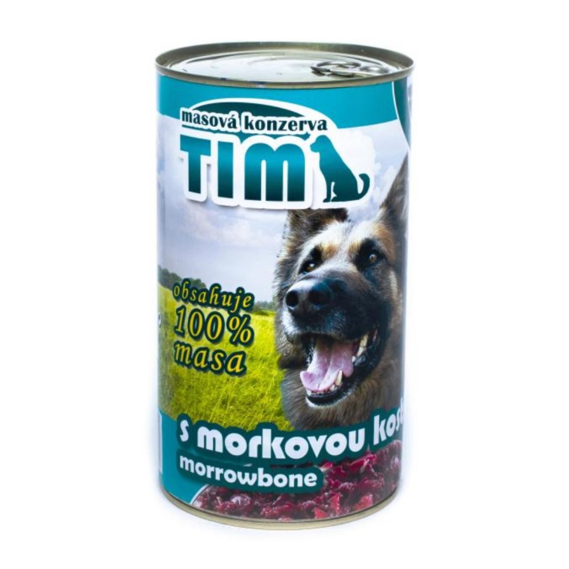 Obrázek z TIM Dog s morkovou kostí, konzerva 1200 g 