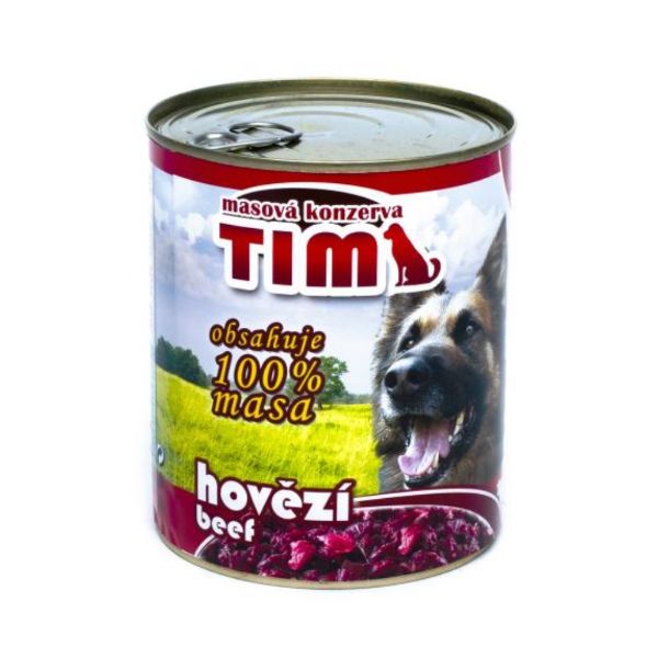 Obrázek TIM Dog hovězí, konzerva 800 g