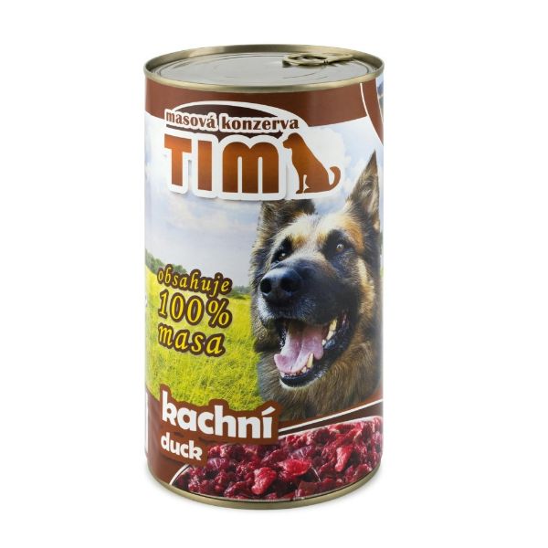 Obrázek TIM Dog kachní, konzerva 1200 g