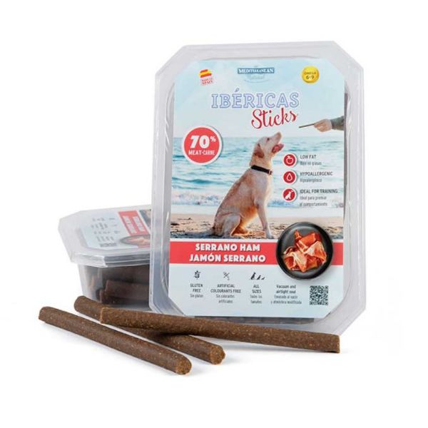 Obrázek Ibéricas Dog tyčinky serrano šunka 350 g (cca 30 ks)