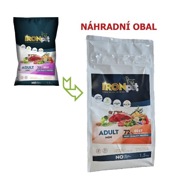 Obrázek IRONpet Dog Mini Adult Beef (Hovězí) 1,5 kg