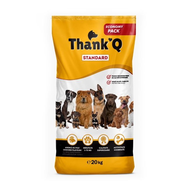 Thank´Q Standard Dog Adult Kuře, kompletní krmivo pro dospělé psy s příchutí kuřete