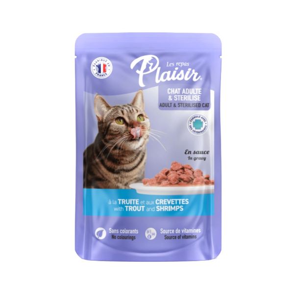 Obrázek Plaisir Cat pstruh & krevety, kapsička 100 g
