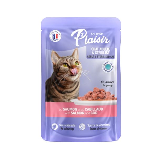 Obrázek Plaisir Cat losos & treska, kapsička 100 g 