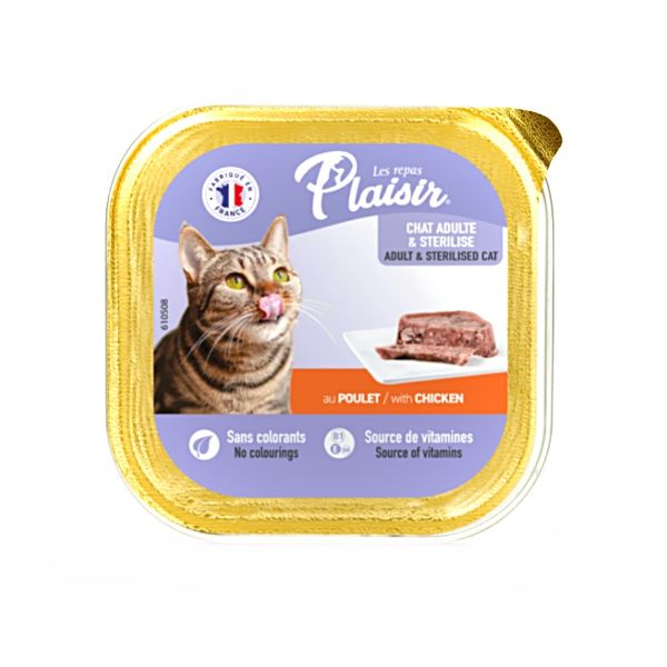 Obrázek Plaisir Cat kuřecí, vanička 100 g 
