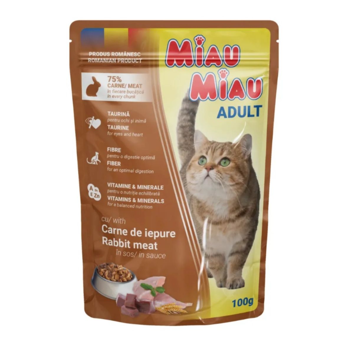 Obrázek z Miau Miau Cat králičí, kapsa 100 g 