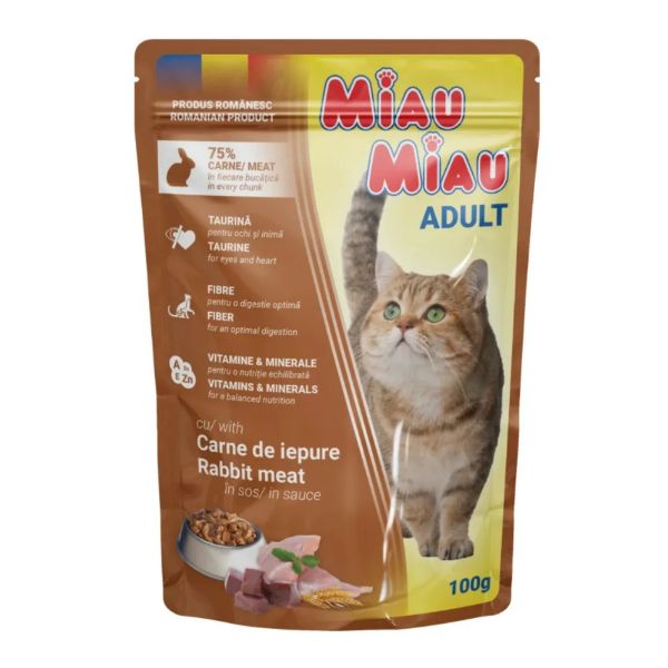 Obrázek Miau Miau Cat králičí, kapsa 100 g