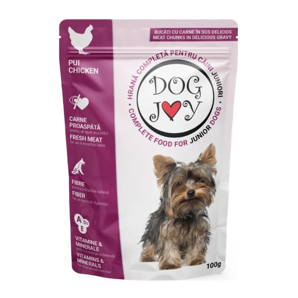 Obrázek Dog Joy Junior kuřecí v omáčce, kapsa 100 g