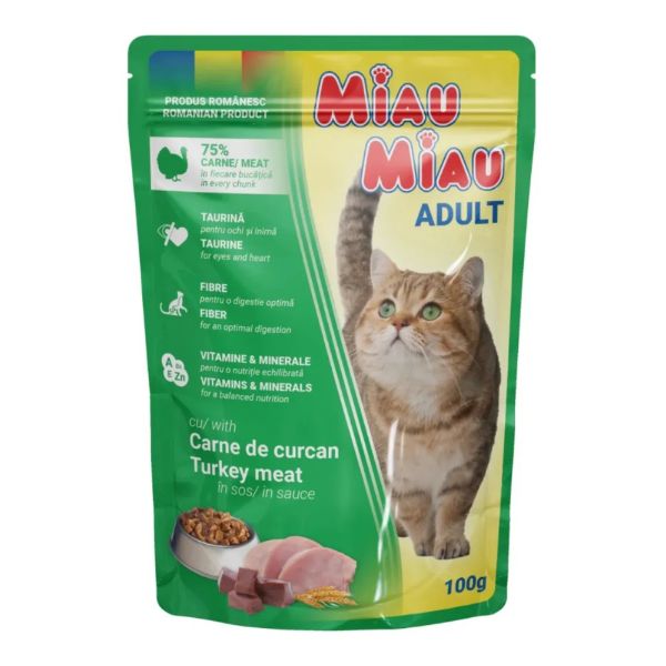 Obrázek Miau Miau Cat krůtí, kapsa 100 g