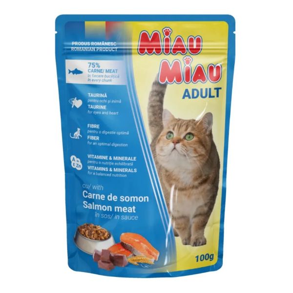 Obrázek Miau Miau Cat losos, kapsa 100 g