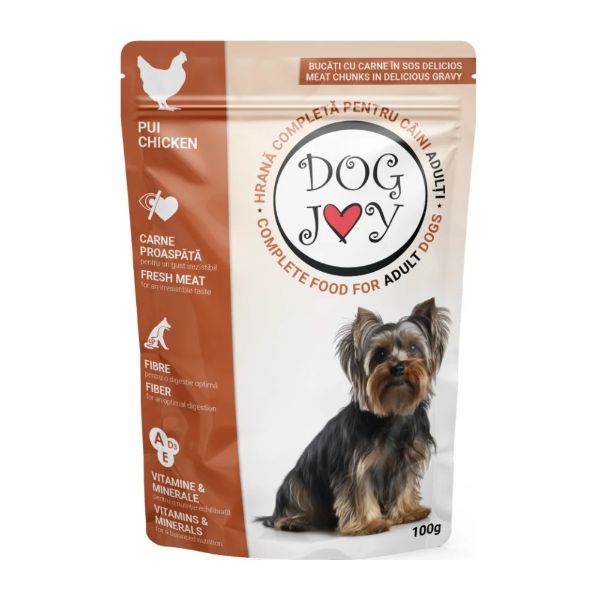 Obrázek Dog Joy kuřecí v omáčce, kapsa 100 g