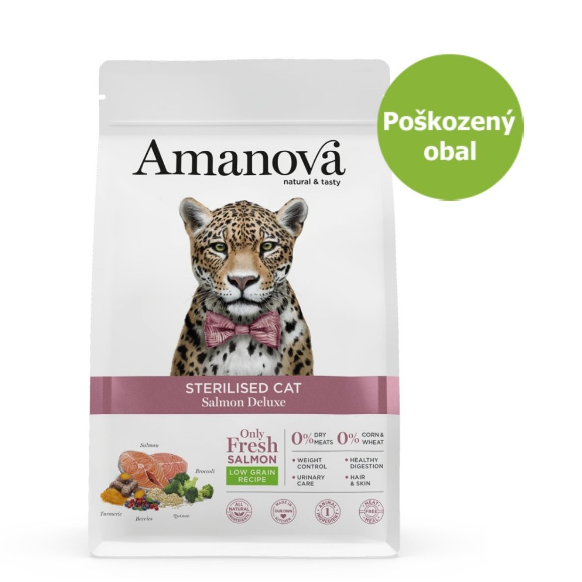Obrázek z Amanova Cat Sterilised Salmon & Quinoa LG 6 kg - Poškozený obal - SLEVA 15 % 