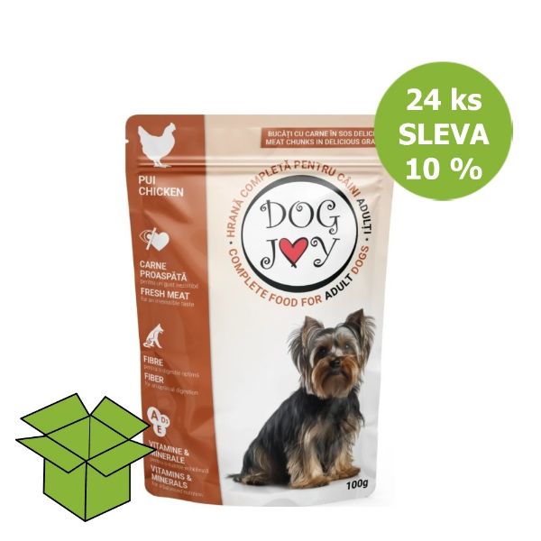 Obrázek Dog Joy kuřecí v omáčce, kapsa 100 g (24 ks) SLEVA 10 %