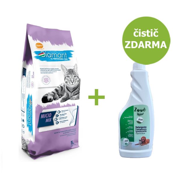 Obrázek Diamant Cat Micio Mix 15 kg + čistič ZDARMA