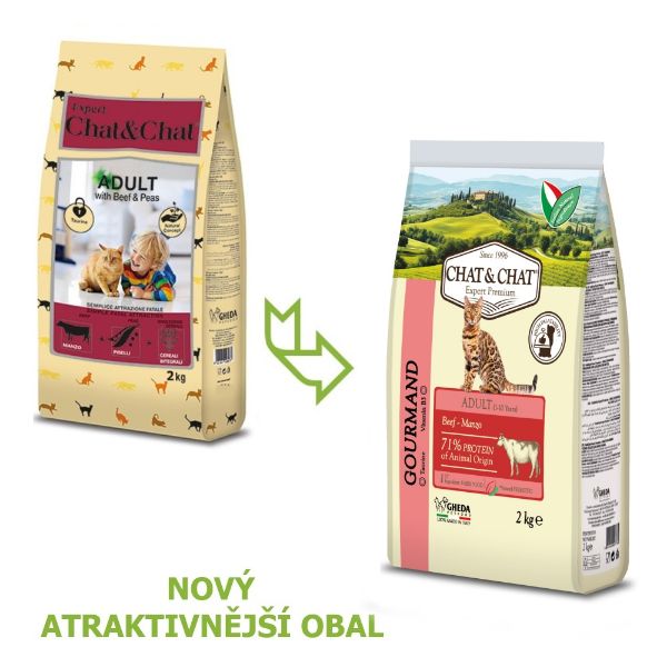 Obrázek Chat & Chat Expert Adult Gourmand Beef 2 kg