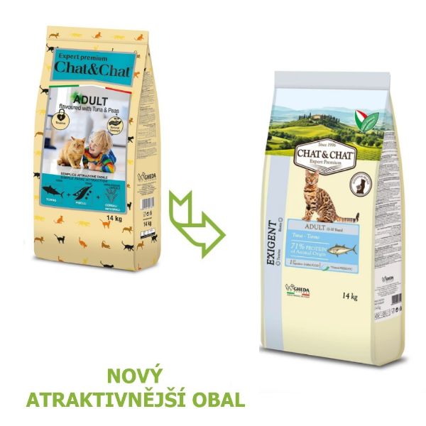 Obrázek Chat & Chat Exigent Adult Tuna 14 kg
