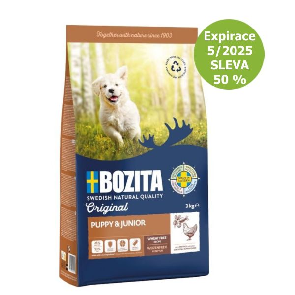 Obrázek Bozita Dog Puppy & Junior 3 kg - Expirace 5/2025 - SLEVA 50 %