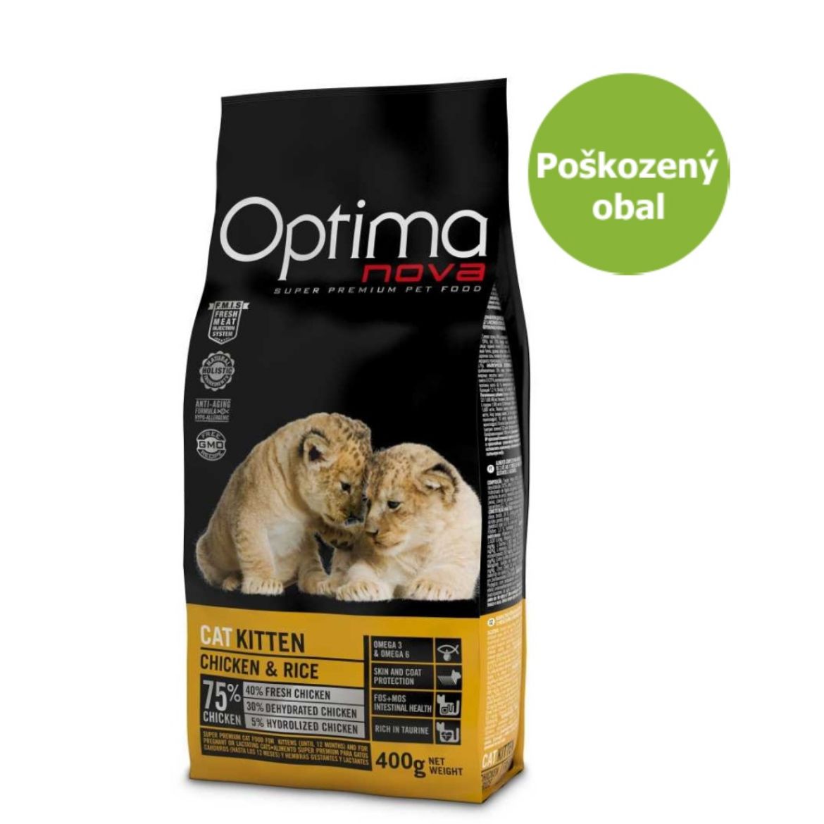 Obrázek z OPTIMAnova Cat Kitten 400 g - Poškozený obal - SLEVA 15 % 