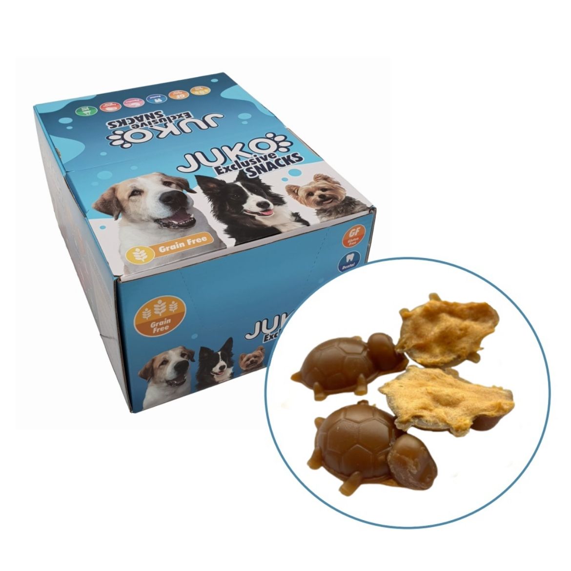 Obrázek z Želva plněná masem S JUKO Snacks 2 kg (cca 154 ks) Expirace 10/25 