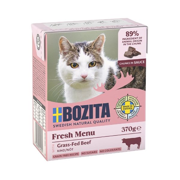 Obrázek Bozita Cat kousky v omáčce s hovězím, tetrapak 370 g