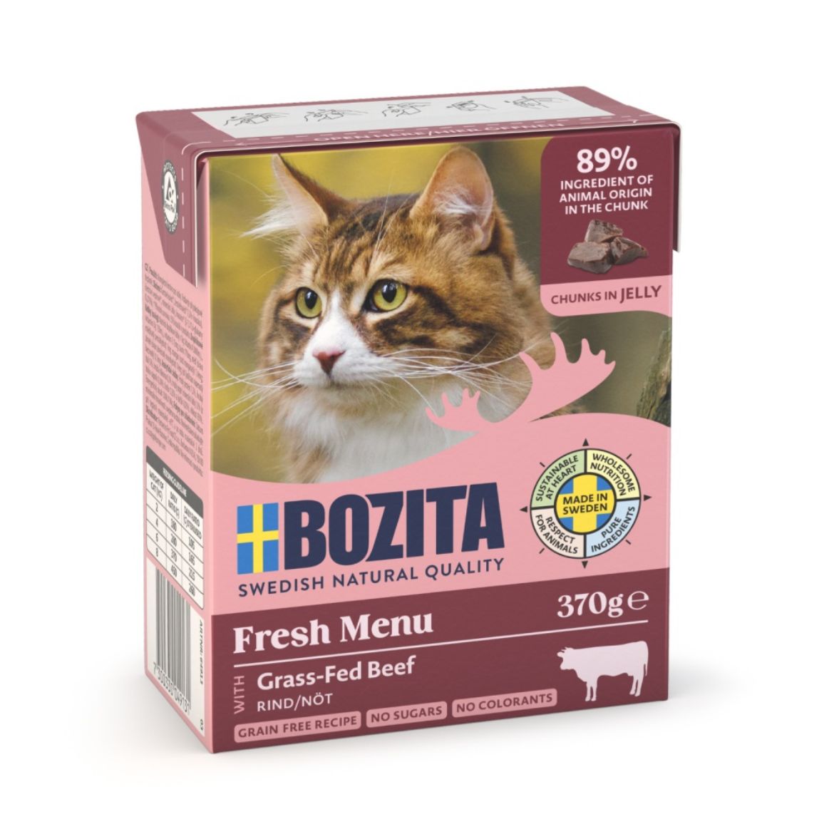 Obrázek z Bozita Cat kousky v želé s mletým hovězím, tetrapak 370 g 