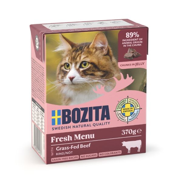 Obrázek Bozita Cat kousky v želé s mletým hovězím, tetrapak 370 g