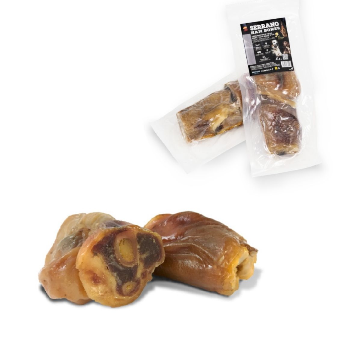 Obrázek z Kost obří půlka se šunkou Serrrano cca 550 g (2 ks)  