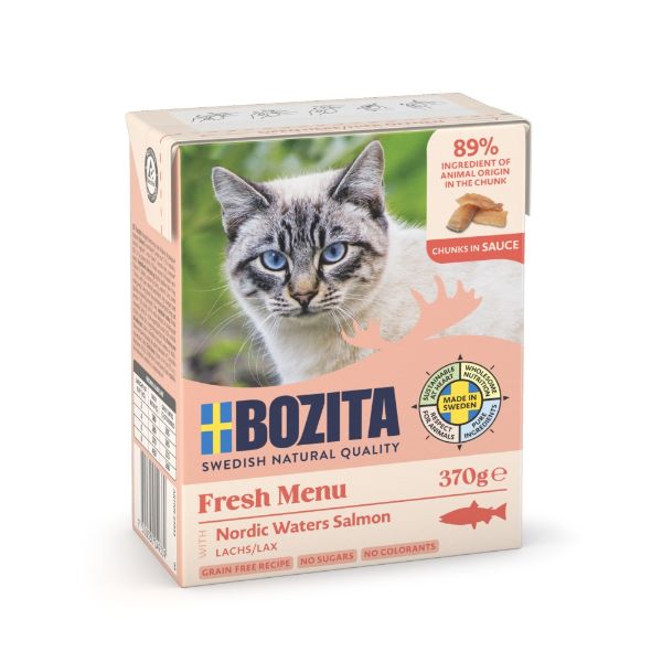 Obrázek Bozita Cat kousky v omáčce s lososem, tetrapak 370 g