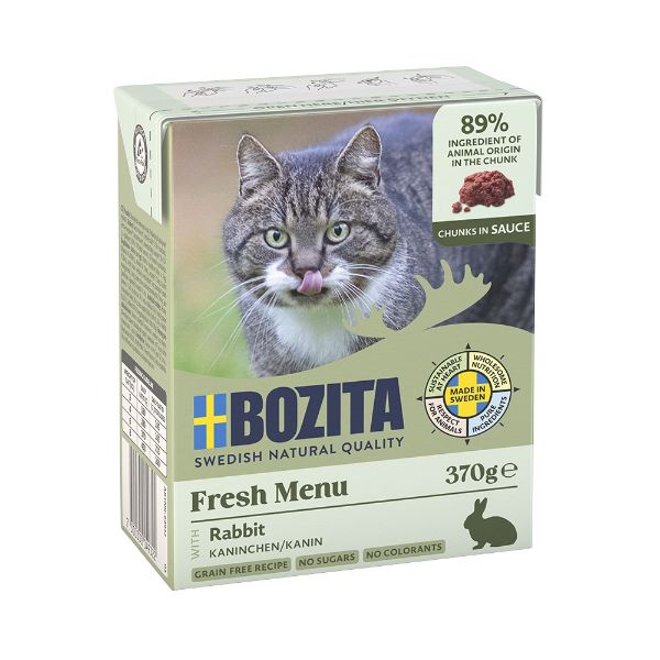 Obrázek Bozita Cat kousky v omáčce s králičím, tetrapak 370 g