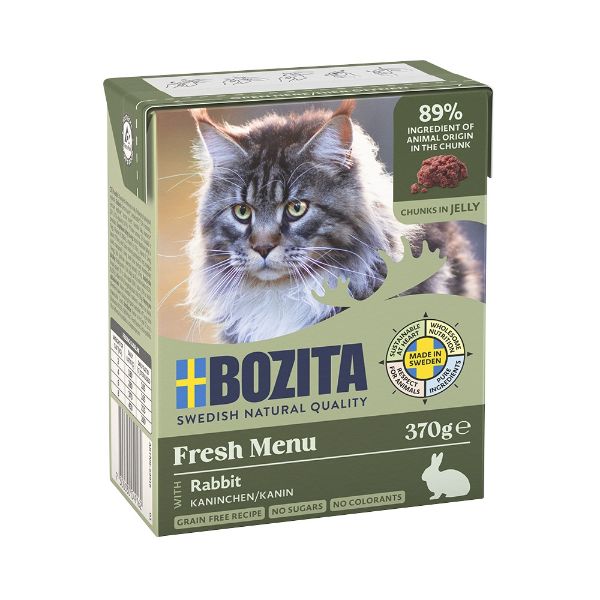 Obrázek Bozita Cat kousky v želé s králičím, tetrapak 370 g
