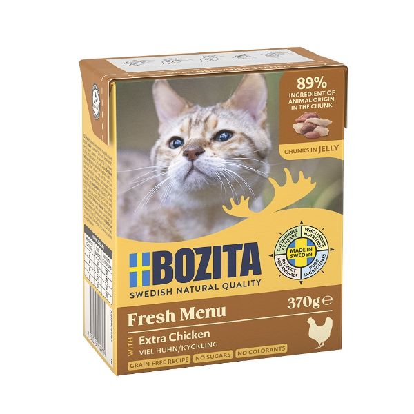 Obrázek Bozita Cat kousky v želé s kuřecím, tetrapak 370 g
