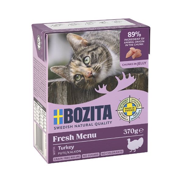 Obrázek Bozita Cat kousky v želé s krůtím, tetrapak 370 g