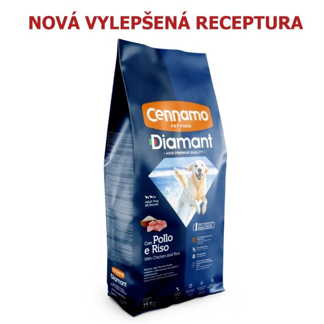 Diamant dog adult chicken, kompletní krmivo pro dospělé psy všech plemen s kuřecím masem