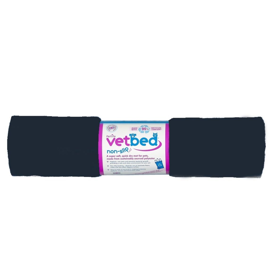 Obrázek z Vetbed protiskluz / Drybed půlnoční modrá DELUXE 100 x 75 cm, vlas 30 mm 