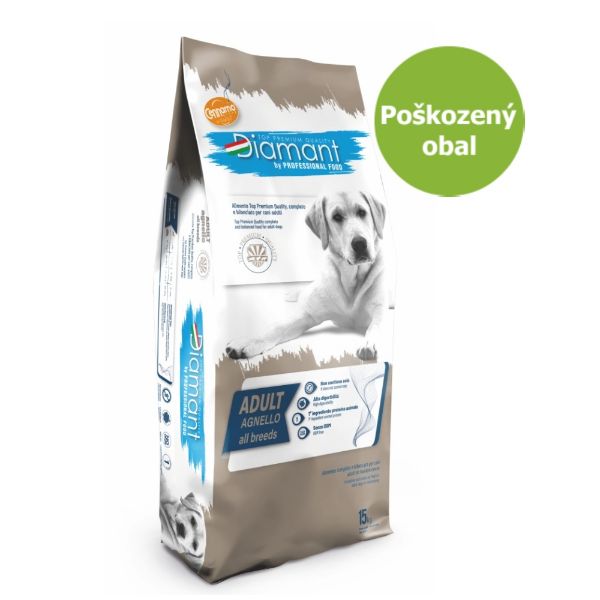 Obrázek Diamant Dog Adult Jehněčí 8 kg - Poškozený obal - SLEVA 40 %